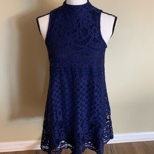 Navy blue shift mini dress, XS.